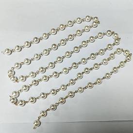 Muschelperlen Ketten, mit 304 Edelstahl Zubehör