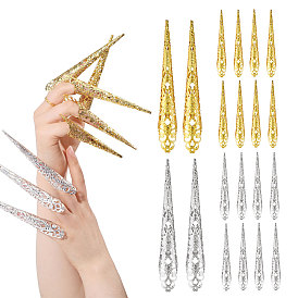 20шт 2 цвета железные кольца для ногтей, кольцо для ногтей