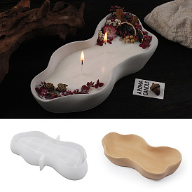 DIY Silicone Candle Tray Molds, Resin Casting Molds, for UV Resin & Epoxy Resin Craft Making