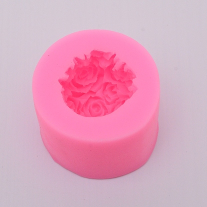 3 d moldes de silicona de grado alimenticio de bolas de rosas, moldes de fondant, para decoración de pasteles diy, vela, chocolate, caramelo, fabricación de joyas de resina uv y resina epoxi