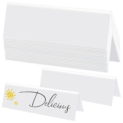 Acrylic Dry Erase Reusable Name Tent Cards, Table Name Plate