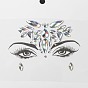 Acrylic Face Gems Stickers, Self Adhesive Temporary Tattoo, with Teardrop & Half Round & Horse Eye Rhinestones