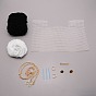 DIY Hand Woven Bag Making Kit, Including with Woolen, Iron Bag Chain & Needles & Tag & D-rings & Clasps & Plastic Grids