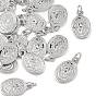 SHEGRACE Brass Pendants, Oval with Human Charms, Cadmium Free & Lead Free & Nickel Free