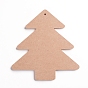 Undyed Natural Wood Mosaic Bases, for DIY Glass Mosaic Tiles Crafts, Christmas Tree