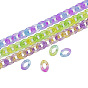 17*23mm acrylic opening ring plastic transparent highlight two-color bag chain buckle jewelry mobile phone case chain