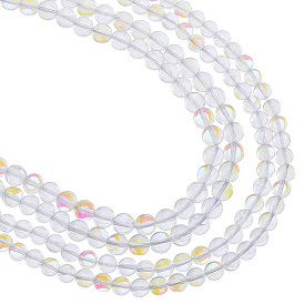 2 нити синтетические бусины из лунного камня нити, круглые