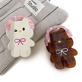 Заколки для волос с когтями из ацетата целлюлозы (смола), форма кошки, аксессуары для волос для девочек или женщин