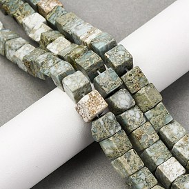 Натуральные варицитовые бусины, кубические