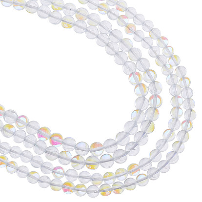 2 нити синтетические бусины из лунного камня нити, круглые