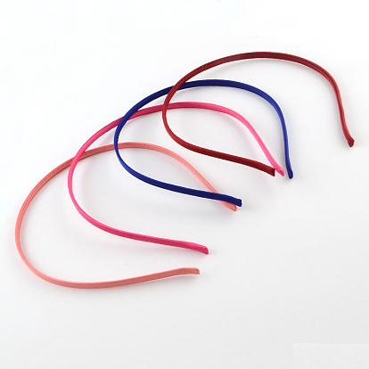 Hair Accessories Iron Hair Band Findings, Covered with Cloth, 120~128mm