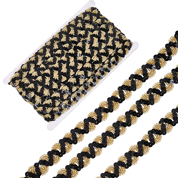 Полиэстеровые блестки-бусины, блестки бисер, Аксессуары для орнаментов, рулон с пайетками, волна