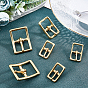 WADORN 8Pcs 4 Style Alloy Adjustable Buckle, Rectangle, for Bag Replacement Accessories