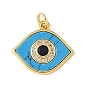 Colgantes de latón con microengaste de circonitas cúbicas negras y turquesa sintética., amuletos mal de ojo, chapado en rack, larga duración plateado, sin plomo y cadmio