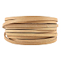 5M Flat Cowhide Leather Cords, for DIY Craft, Flat