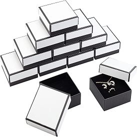 Картонная коробка, крышка с защелкой, с губчатым ковриком, коробка ювелирных изделий, квадратный