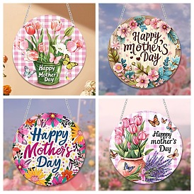 Acrylic Happy Mother's Day Hanging Ornaments, Festive Hanging Decor Wall Art For Home