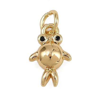 Латунные микро проложить кубического циркония прелести, окунь, без кадмия и без свинца, долговечный, реальный 18 k позолоченный, с целью перехода в кольце