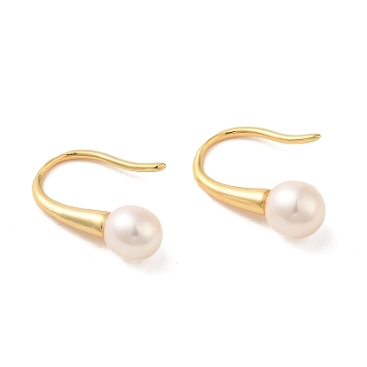 Sterling Silver Dangle Earrings, with Natural Pearl,  Jewely for Women, Round