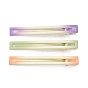 Rectangle Spray Painted Iron Alligator Hair Clips for Girls