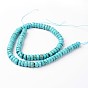 Natural Magnesite Beads Strands, Dyed & Heated, Faceted, Rondelle