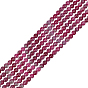 2 Strands Natural Jade Imitation Watermelon Tourmaline Beads Strands, Round, Dyed