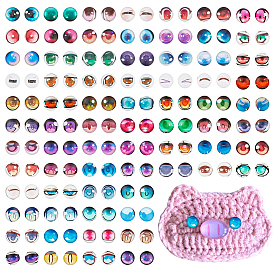 3наборы 3цвета стеклянные кукольные поделки глазные яблоки, страшные полые глазные яблоки