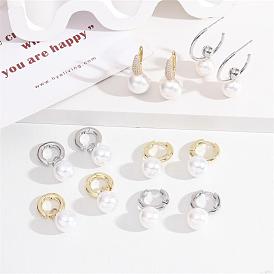 High-end Pearl Earrings with Unique Design - Elegant, Sophisticated, Copper Plated.