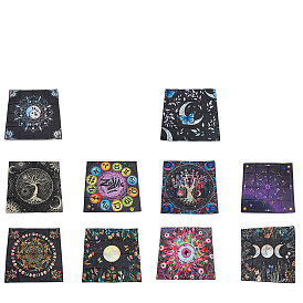 Moon/Butterfly/Flower Pattern Square Altar Tablecloth, Tarot Spreading Cloth, Tarot Reading Cloth, Tarot Mat, Witchy Cottagecore Decor Wiccan Gifts
