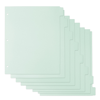 Разделители для блокнотов из полипропилена, 3 разделитель с отверстиями для папки, прямоугольные