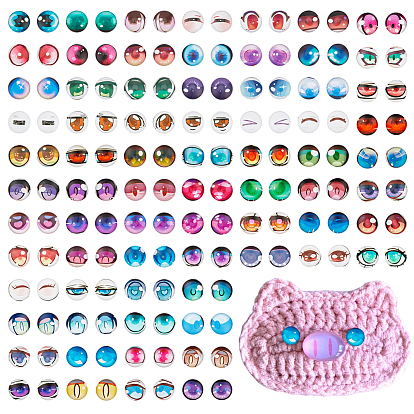 3наборы 3цвета стеклянные кукольные поделки глазные яблоки, страшные полые глазные яблоки