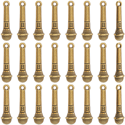 60 подвески из цинкового сплава в тибетском стиле, подвески для микрофона