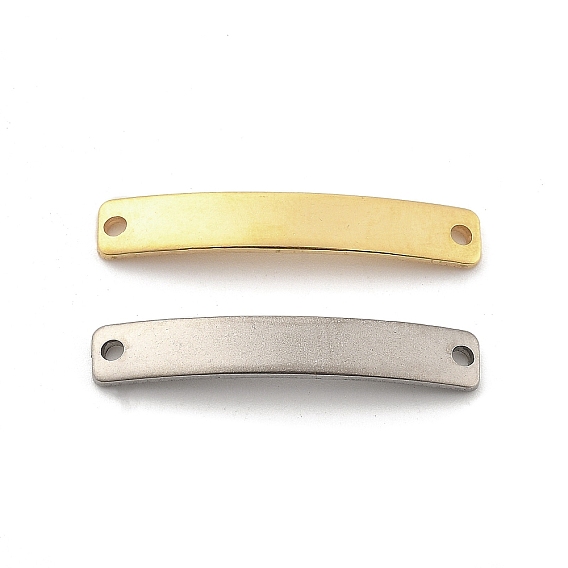 201 звенья / соединители из нержавеющей стали, закругленный прямоугольник, штамповка пустой метки