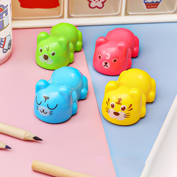 Пластиковые точилки карандашей, для офиса, школы и повседневных товаров, тигр