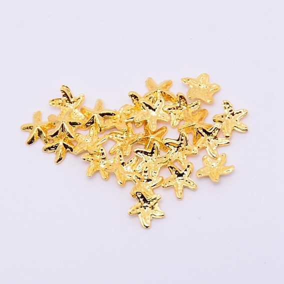 3 d текстурированные латунные кабошоны, ногтей декоративные аксессуары, морская звезда