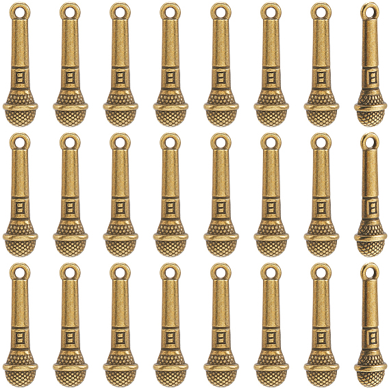 60 подвески из цинкового сплава в тибетском стиле, подвески для микрофона