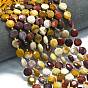 Природные mookaite бисер нитей, граненый шестиугольный разрез, плоско-круглые, с бисером