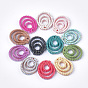 Resin Pendants, Imitation Woven Rattan Pattern, Oval