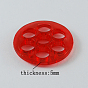 Transparent Acrylic Pendants, Flat Round, 28x5mm, Hole: 6mm