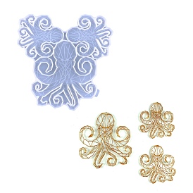 DIY Octopus Cup Mat Silicone Molds, Resin Casting Molds, For UV Resin, Epoxy Resin Craft Making