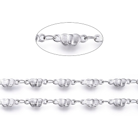304 Stainless Steel Link Chains, Soldered, with Spool, Butterfly