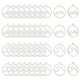 30 шт 2 стили 201 подвески из нержавеющей стали, лазерная резка, горный союз