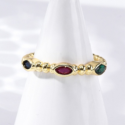 Латунные микро проложить манжеты кольца кубического циркония