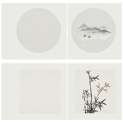 2 наборы 2 китайская открытка из рисовой бумаги, сюань бумага, прямоугольные, принадлежности для каллиграфии