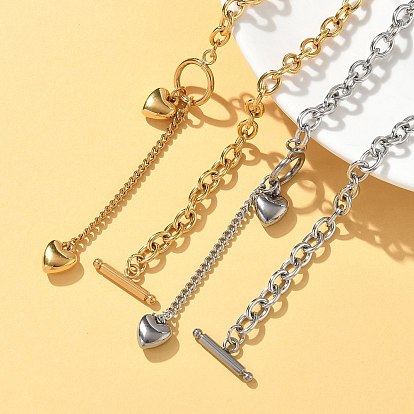 304 ожерелья из нержавеющей стали в форме сердца для женщин