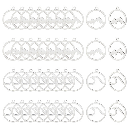 30 шт 2 стили 201 подвески из нержавеющей стали, лазерная резка, горный союз