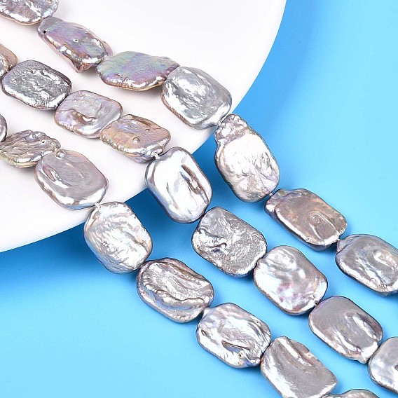 Натуральный жемчуг в стиле барокко, культивированный пресноводный жемчуг, прямоугольные