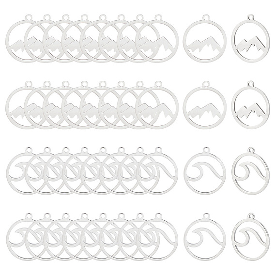 30 шт 2 стили 201 подвески из нержавеющей стали, лазерная резка, горный союз