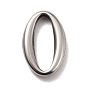 304 pendentifs anneau de liaison en acier inoxydable, anneau ovale