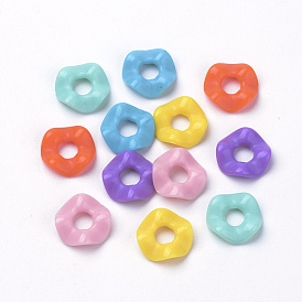 Opaque Acrylic Beads, Donut